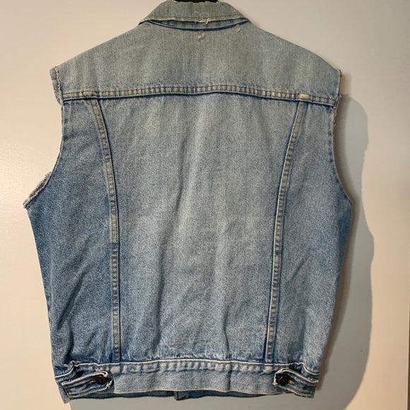 Distressed "Male" Denim Vest - Picture 2 of 10